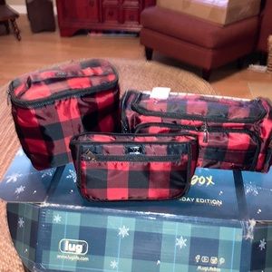 LUG Trolley 3 Piece Set in Buffalo Check Red